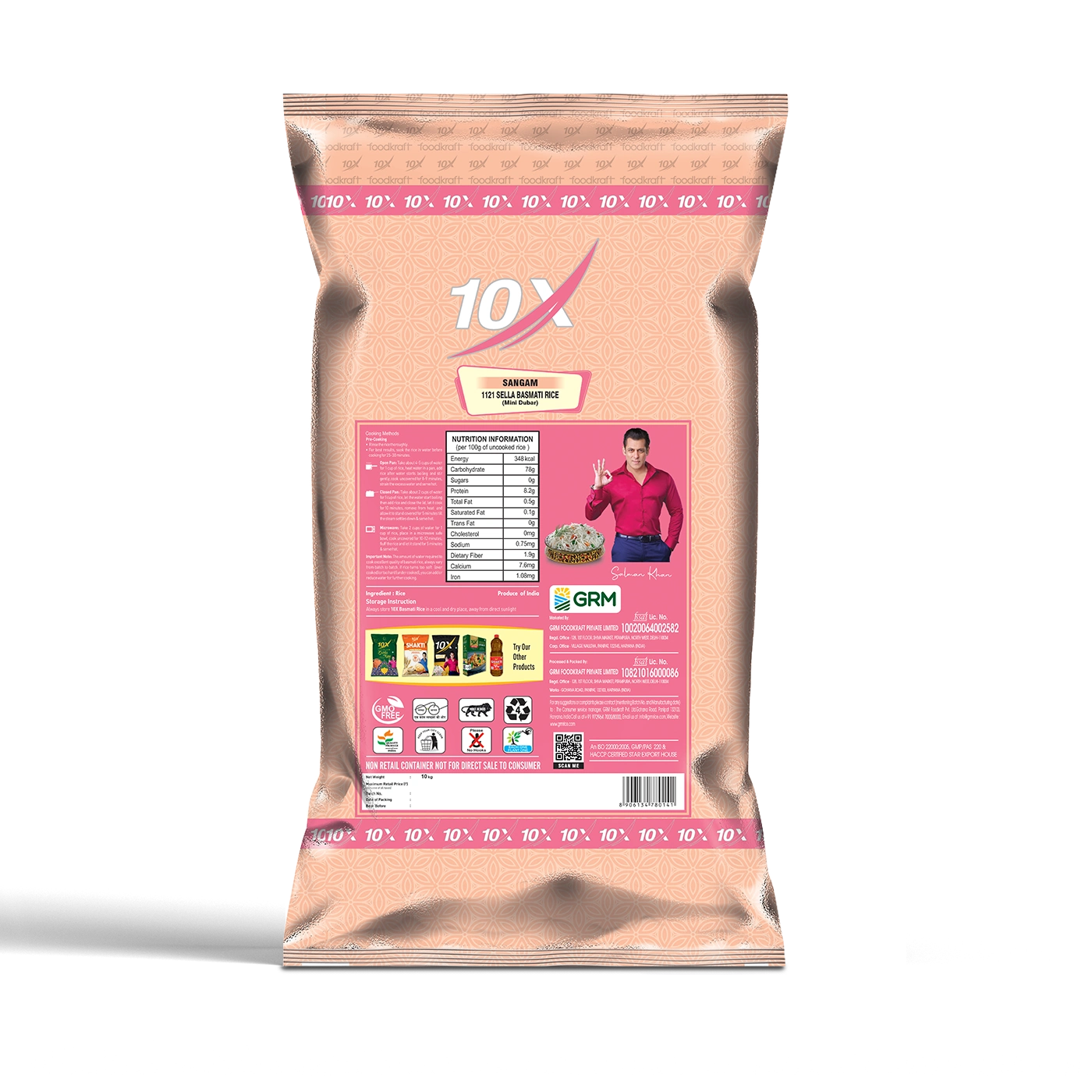 10X Sangam 1121 Sella Basmati Rice 10kg | Mini Dubar Basmati Rice