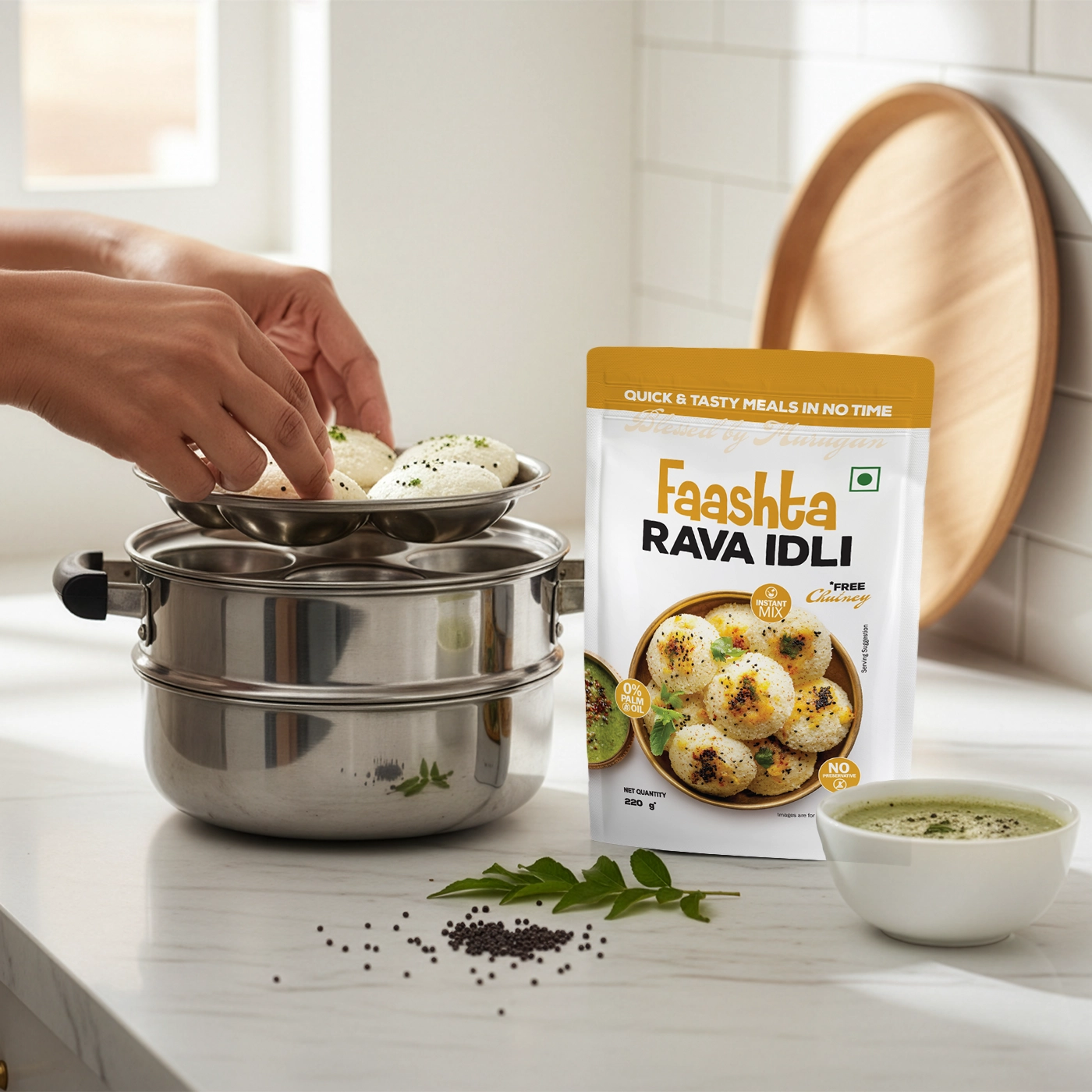 Rice Dosa & Coconut Chutney