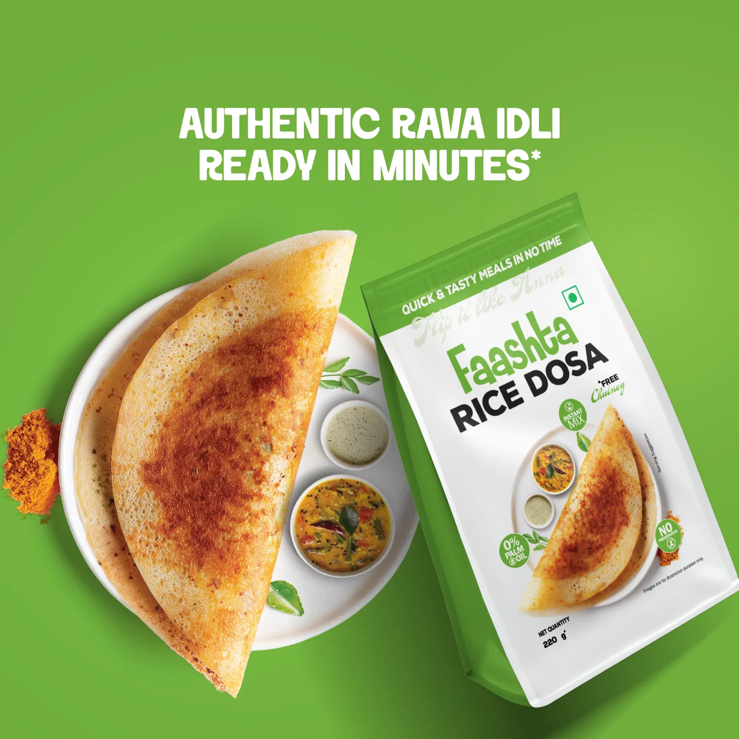 Rice Idli & Coconut Chutney