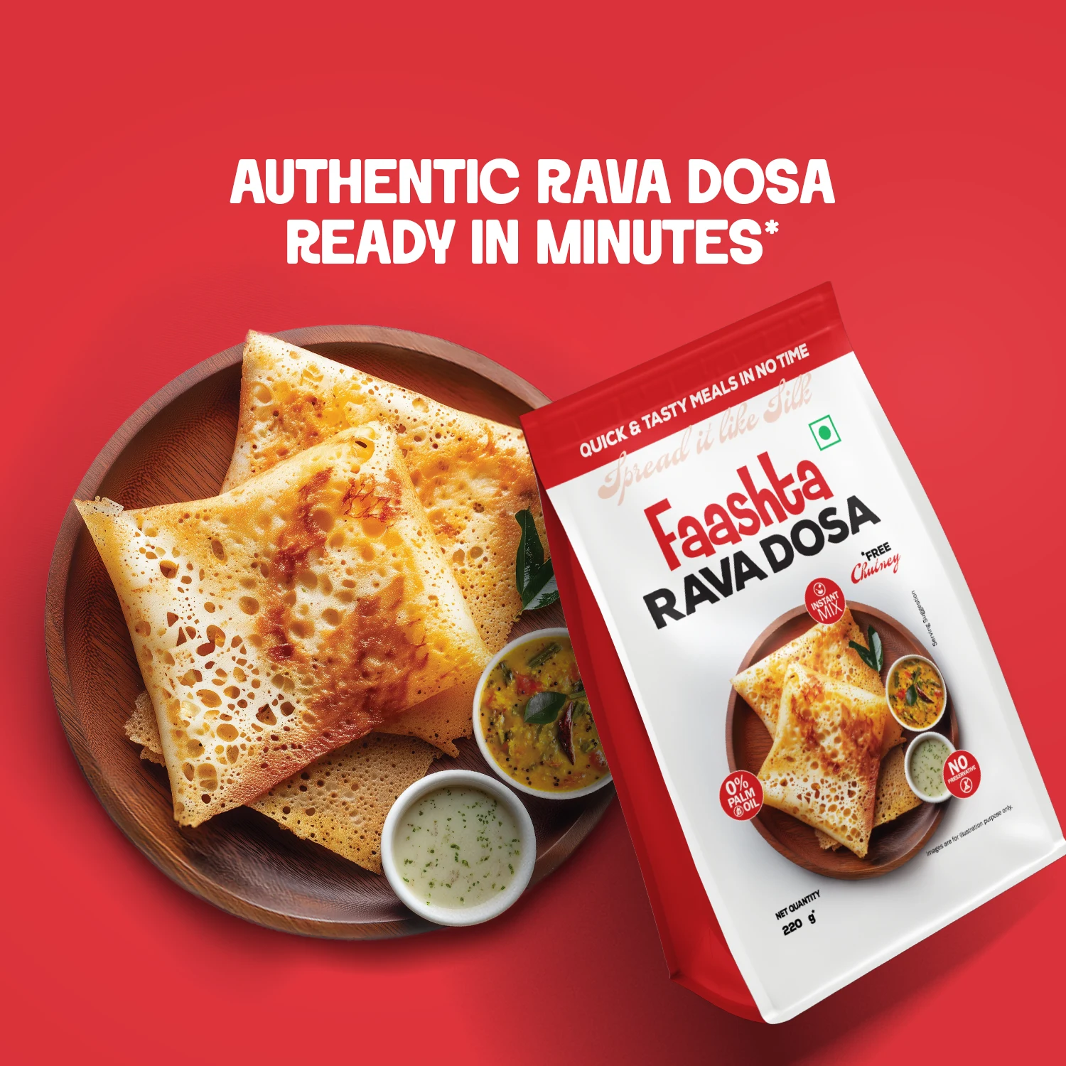 Rava Dosa & Coconut Chutney