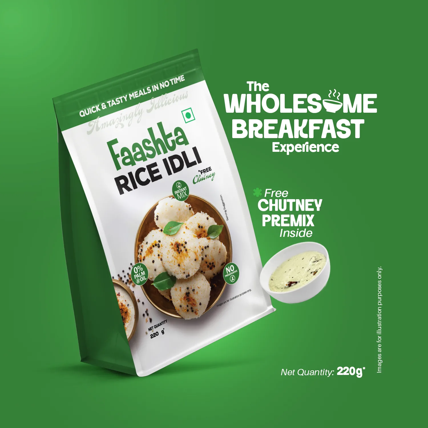 Rice Idli & Coconut Chutney