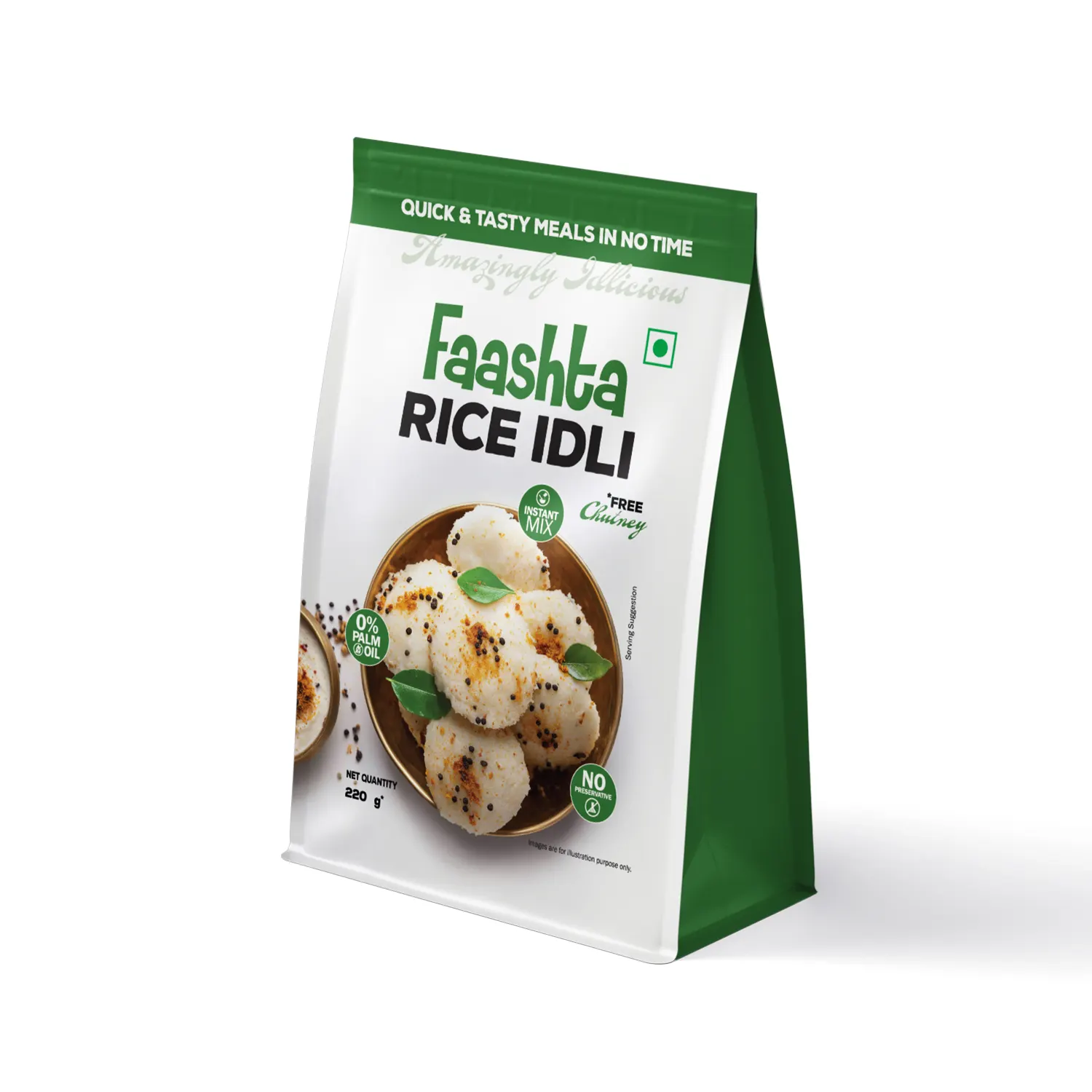 Rice Idli & Coconut Chutney