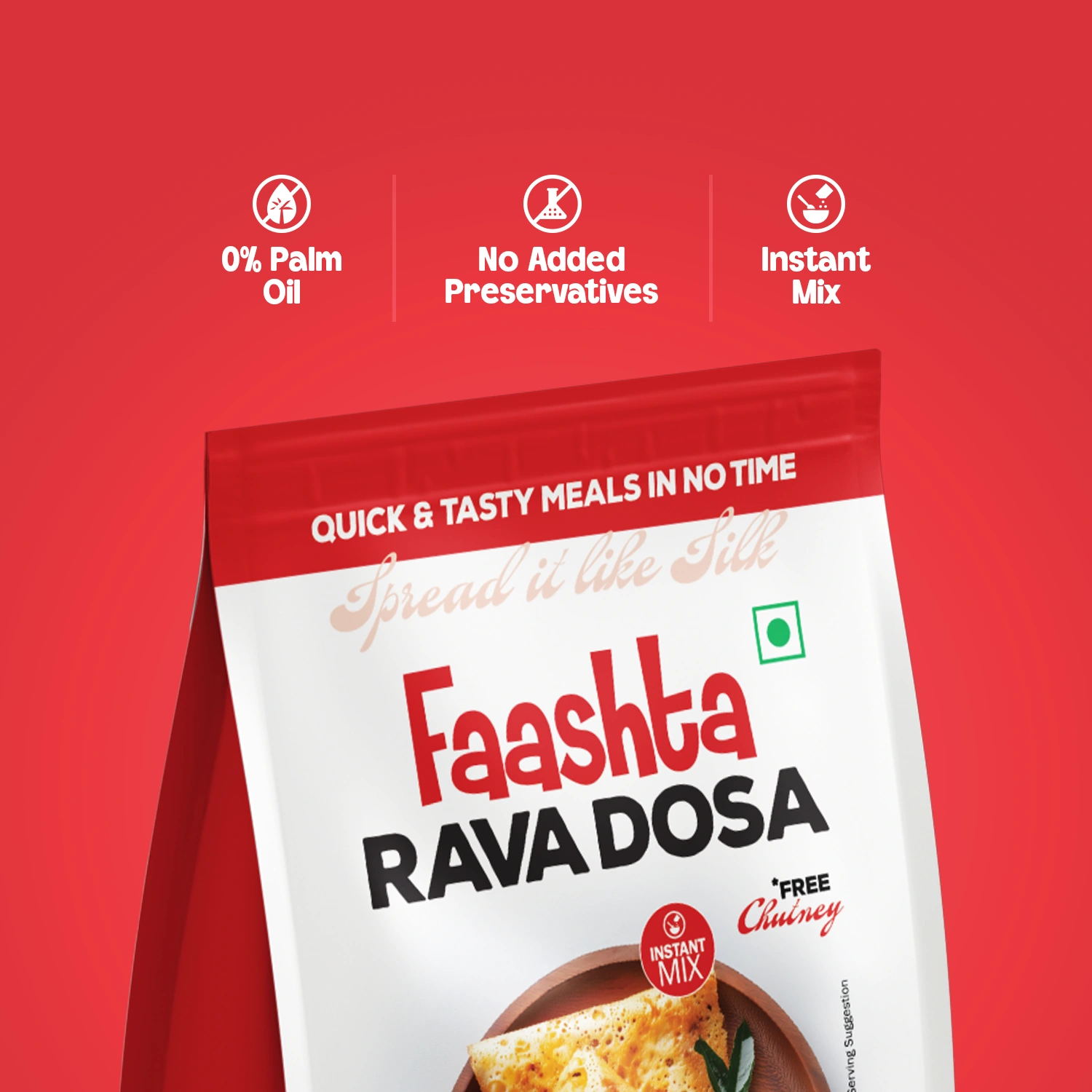 Rava Dosa & Coconut Chutney