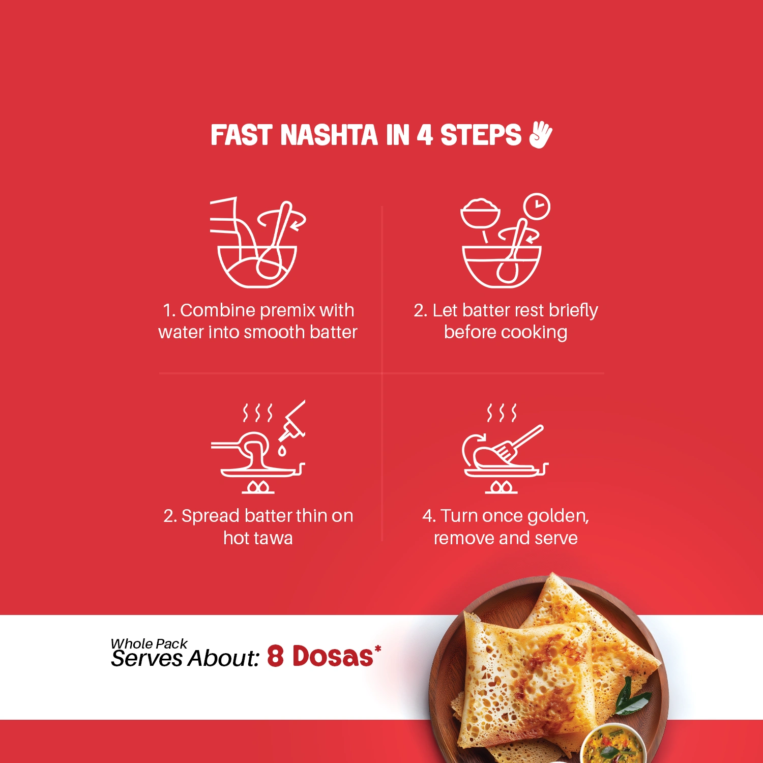 Rava Dosa & Coconut Chutney