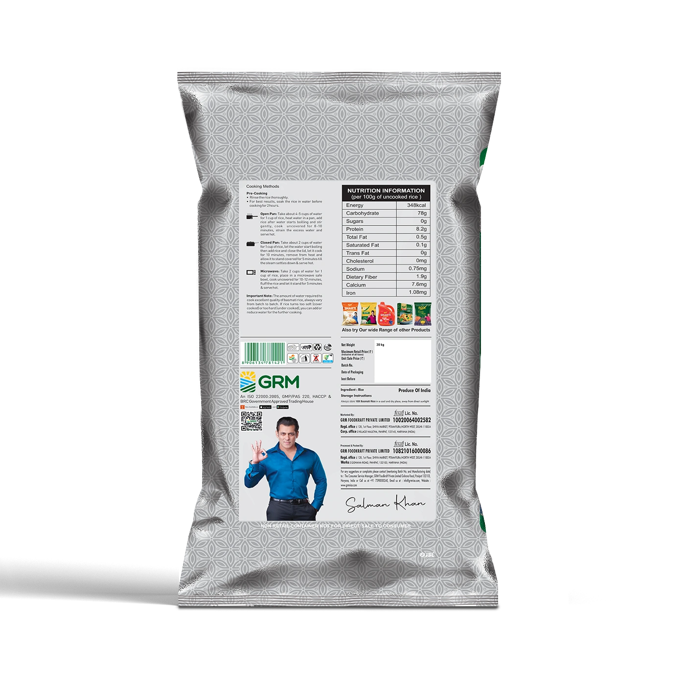 10X Platinum XXL Sella Basmati Rice 30kg | Extra Long Grain Rice