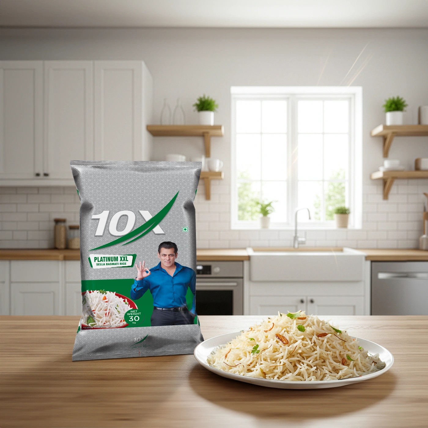 10X Platinum XXL Sella Basmati Rice 30kg | Extra Long Grain Rice